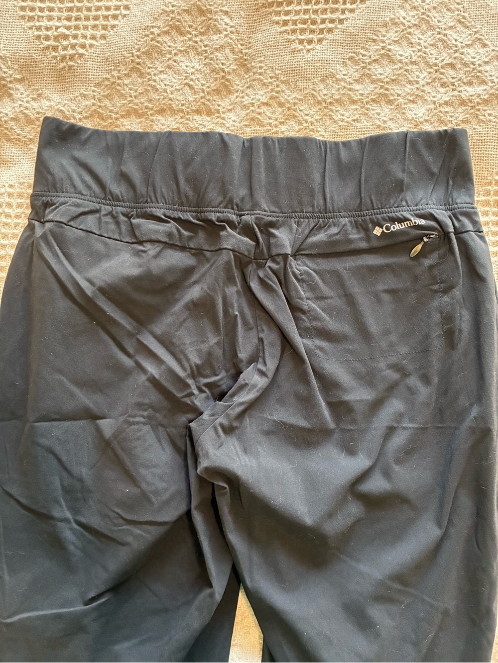 Columbia Utility Pants Black Nylon Stretch Pull-On Hiking Women’s Size M - Picture 8 of 13